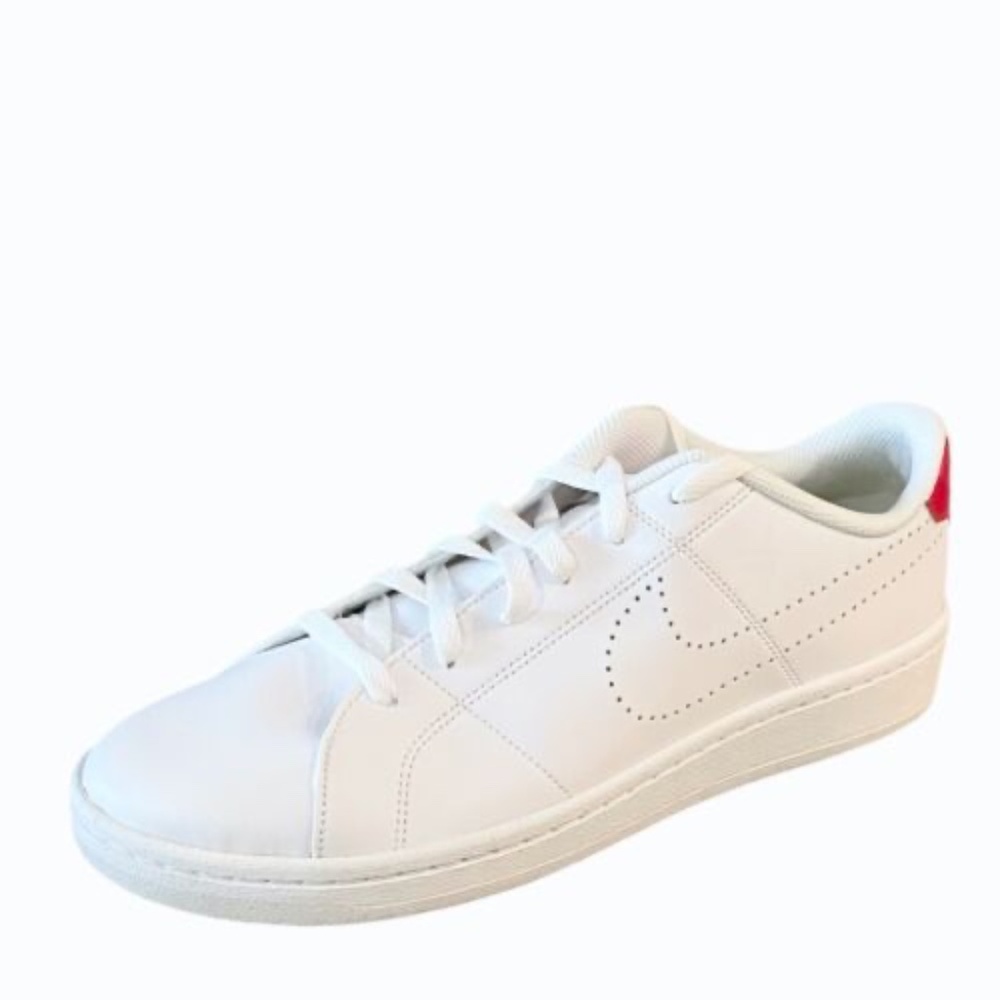 Nike Court Royale 2 Mens White‎ Red Leather Sneaker Shoes Size 10
